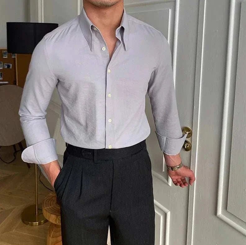 Business collar long sleeve shirt - Antonios