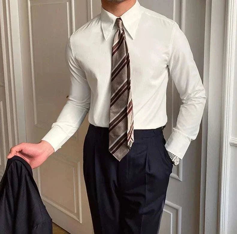 Business collar long sleeve shirt - Antonios