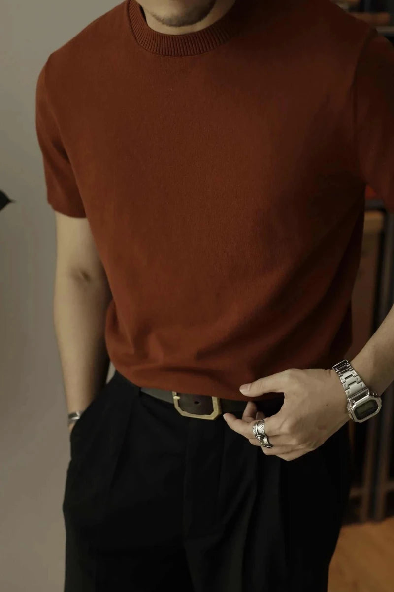 Business elegant cotton summer t-shirt - Antonios