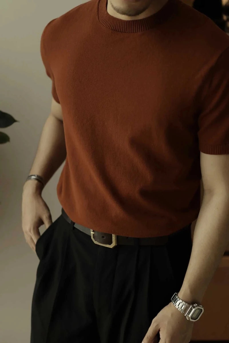 Business elegant cotton summer t-shirt - Antonios