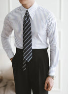 Business slim fit striped italian shirt - Antonios