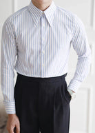 Business slim fit striped italian shirt - Antonios