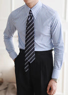 Business slim fit striped italian shirt - Antonios