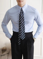 Business slim fit striped italian shirt - Antonios