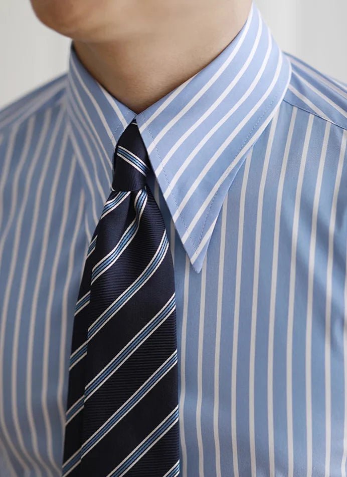 Business slim fit striped italian shirt - Antonios