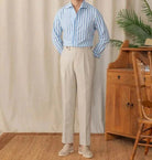 Business striped white summer shirt - Antonios