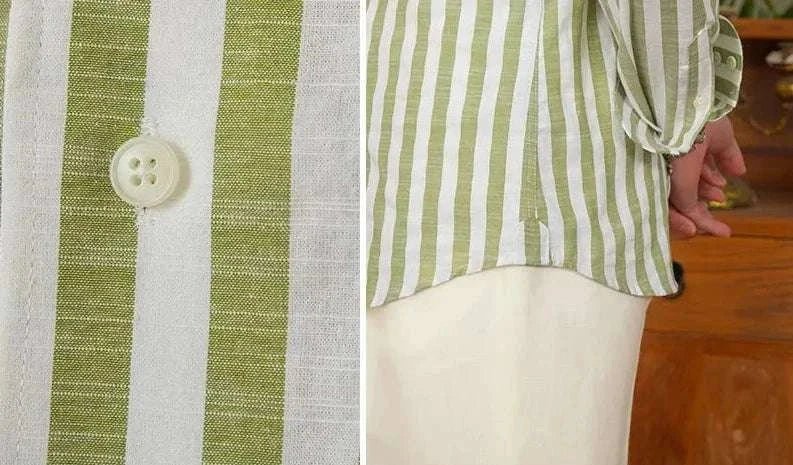 Business striped white summer shirt - Antonios