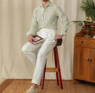 Business striped white summer shirt - Antonios