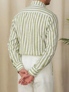 Business striped white summer shirt - Antonios