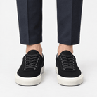 Canvas lace up sneakers with contrast soles - AntoniosClothing - Black