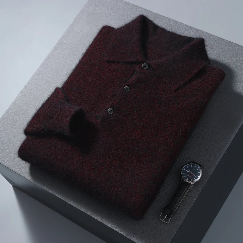 Cashmere polo elegant sweater - Antonios