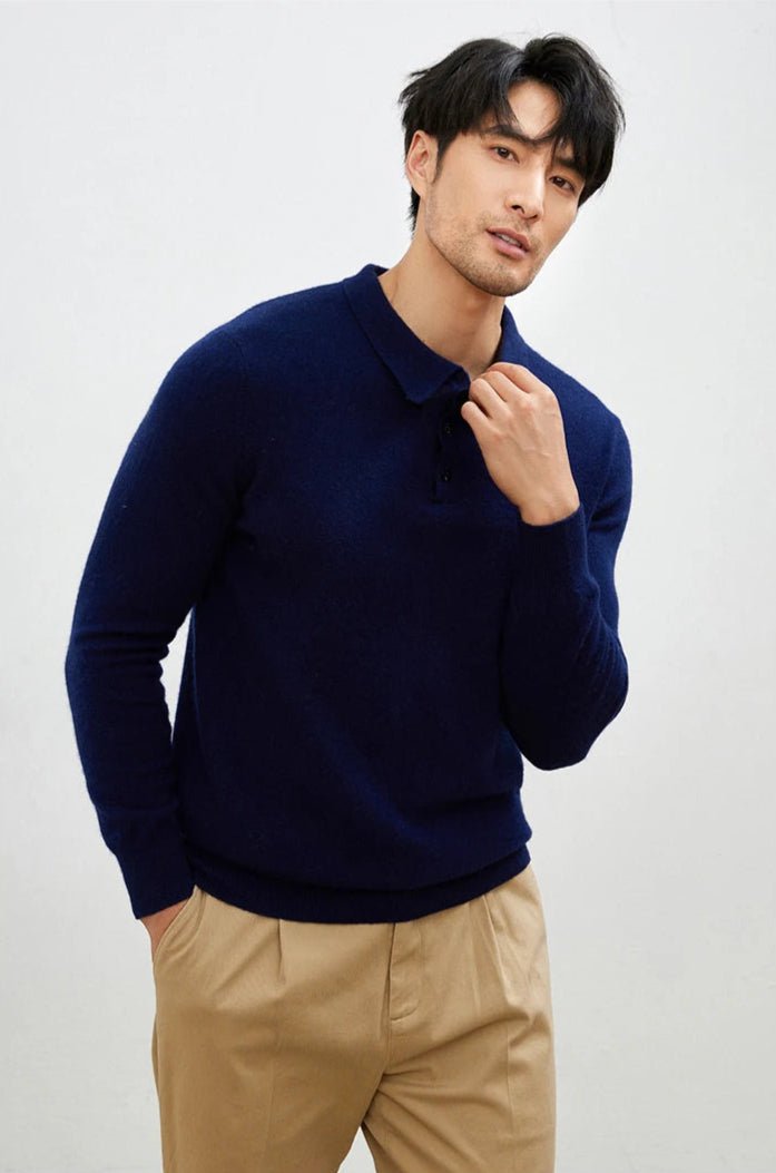 Cashmere polo premium sweater - Antonios