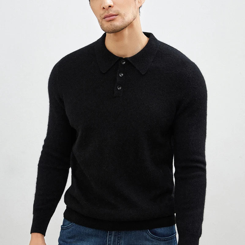 Cashmere polo premium sweater - Antonios