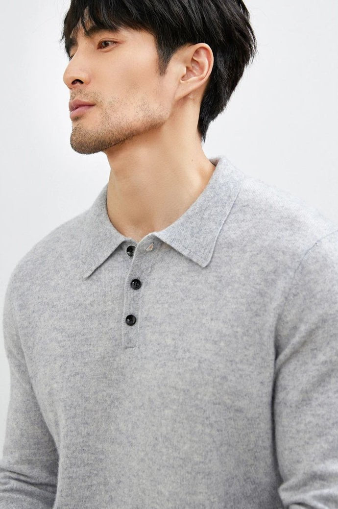 Cashmere polo premium sweater - Antonios