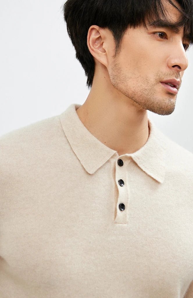 Cashmere polo premium sweater - Antonios