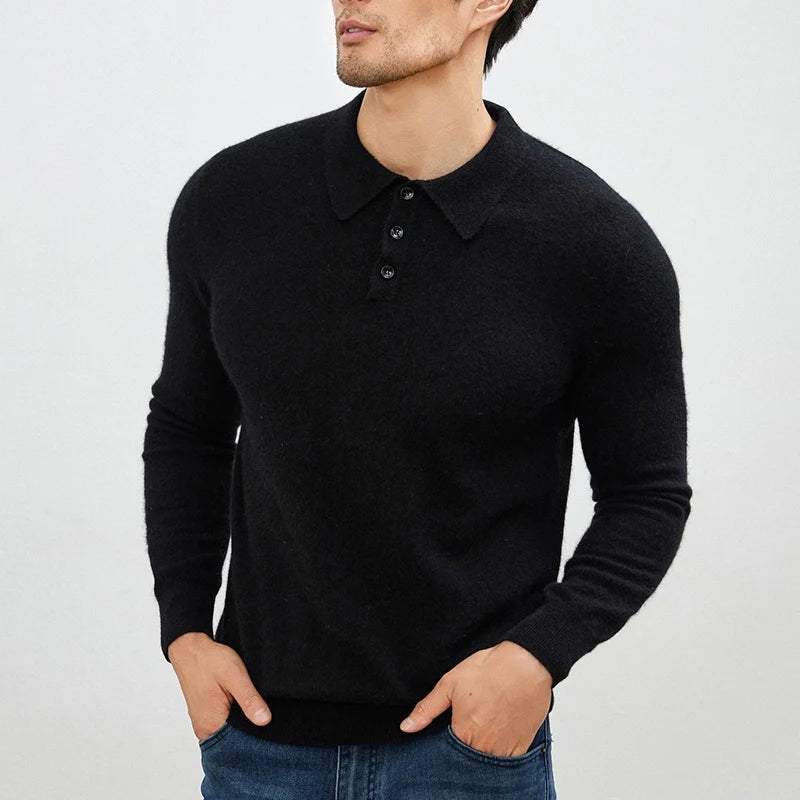 Cashmere polo premium sweater - Antonios