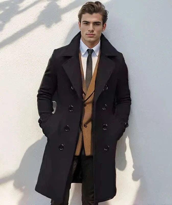 Casual british long coat - Antonios