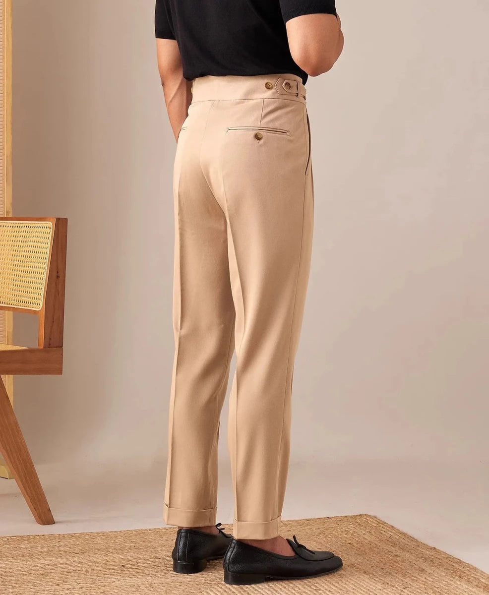 Casual button - down straight fit elegant pants - Antonios