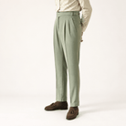 Casual button-down straight fit elegant pants - AntoniosClothing - Green