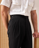 Casual button - down straight fit elegant pants - Antonios