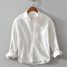 Casual cotton long sleeve shirt with pocket - Antonios