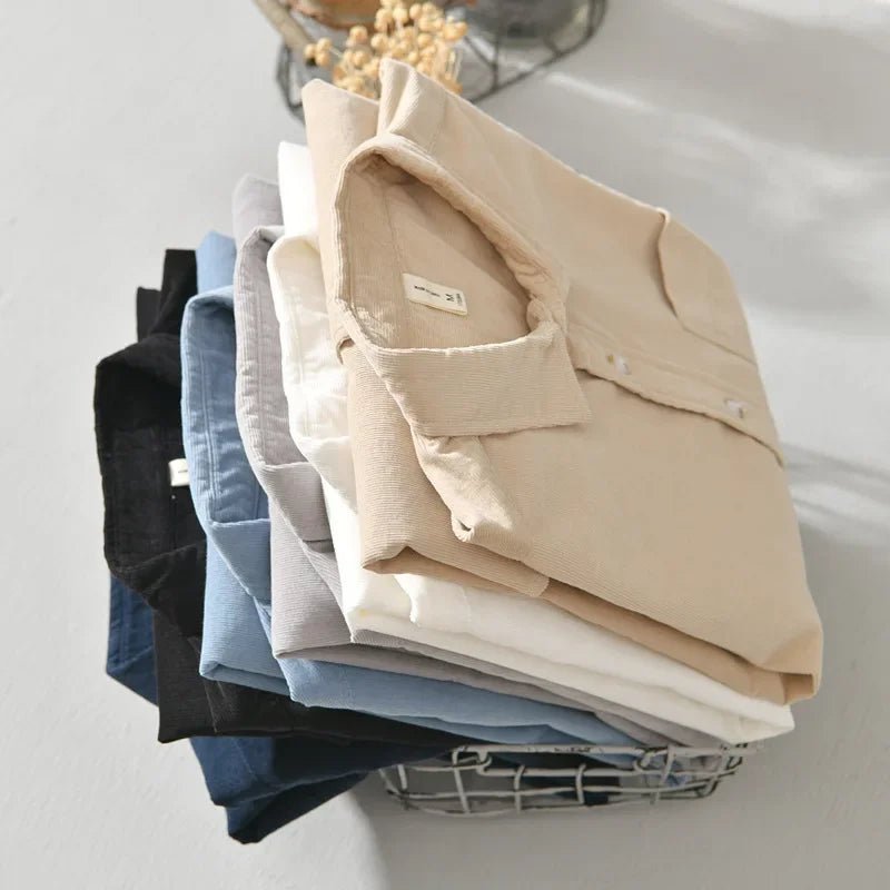 Casual cotton long sleeve shirt with pocket - Antonios