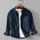 Casual cotton long sleeve shirt with pocket - Antonios