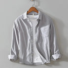 Casual cotton long sleeve shirt with pocket - Antonios