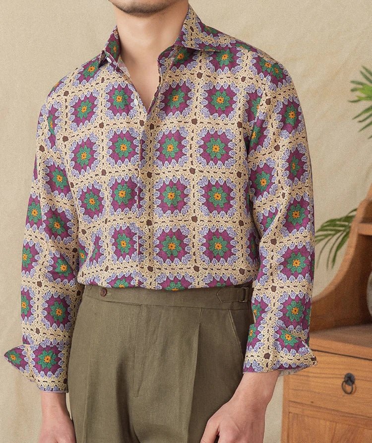 Casual Long - Sleeved shirt beach - Antonios