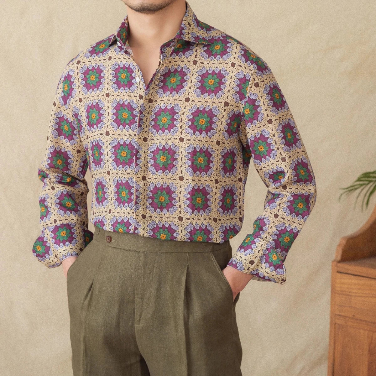 Casual Long - Sleeved shirt beach - Antonios