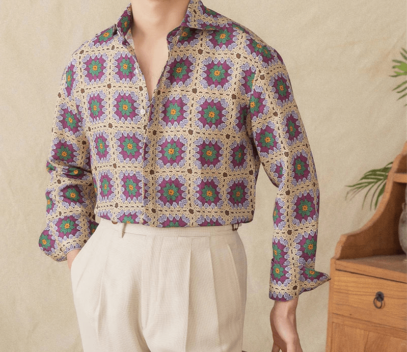 Casual Long - Sleeved shirt beach - Antonios