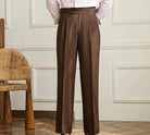 Casual wide - leg high - waist italian pants - Antonios