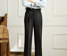 Casual wide - leg high - waist italian pants - Antonios