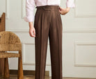 Casual wide - leg high - waist italian pants - Antonios