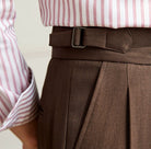 Casual wide - leg high - waist italian pants - Antonios