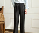 Casual wide - leg high - waist italian pants - Antonios