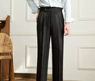 Casual wide - leg high - waist italian pants - Antonios