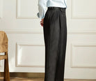 Casual wide - leg high - waist italian pants - Antonios