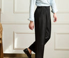 Casual wide - leg high - waist italian pants - Antonios