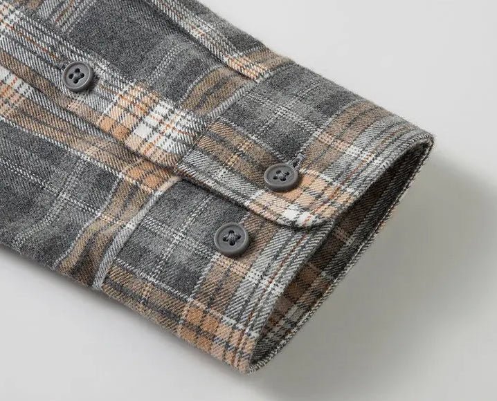 Checked pattern casual long - sleeve shirt - Antonios