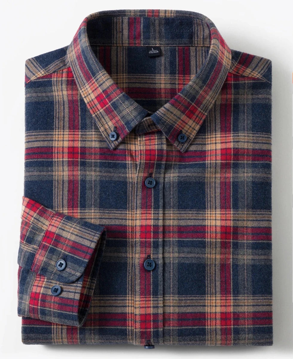 Checked pattern casual long - sleeve shirt - Antonios