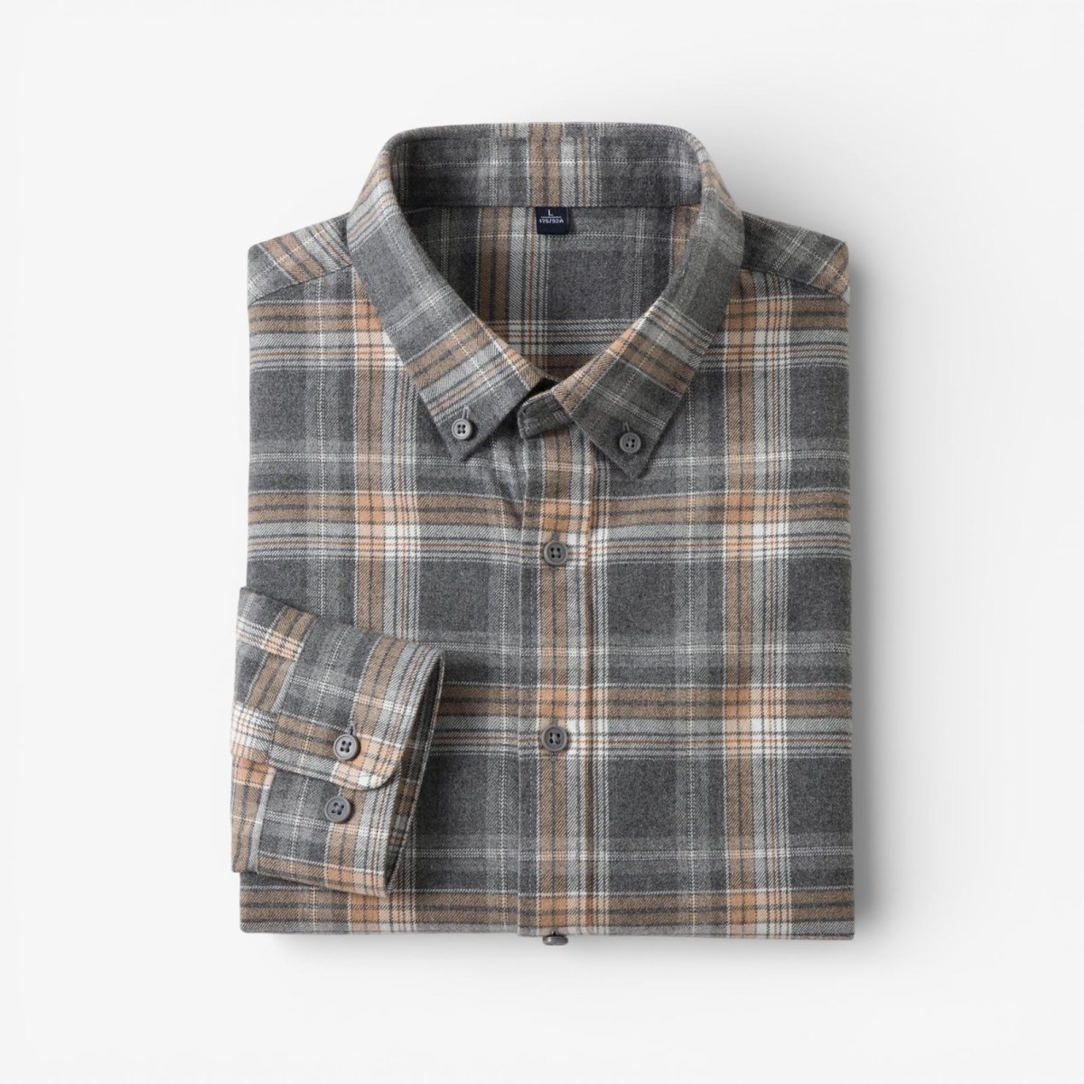 Checked pattern casual long - sleeve shirt - Antonios