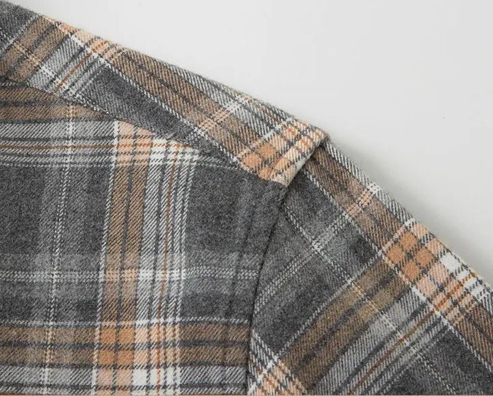 Checked pattern casual long - sleeve shirt - Antonios