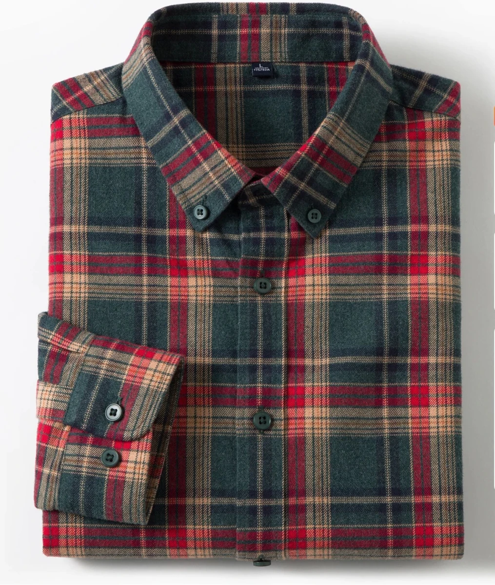 Checked pattern casual long - sleeve shirt - Antonios