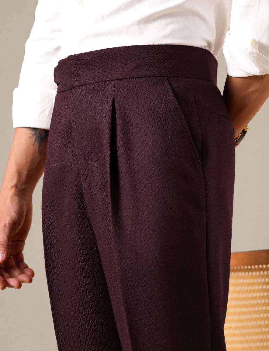 Classic single - pleat business trousers - Antonios