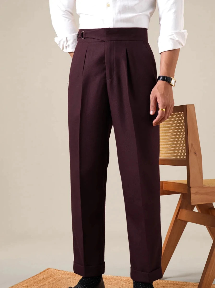 Classic single - pleat business trousers - Antonios