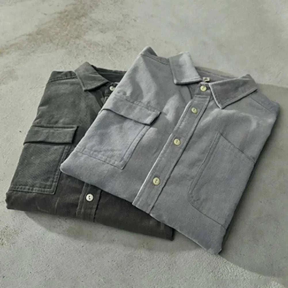 Corduroy cargo spring shirt - Antonios