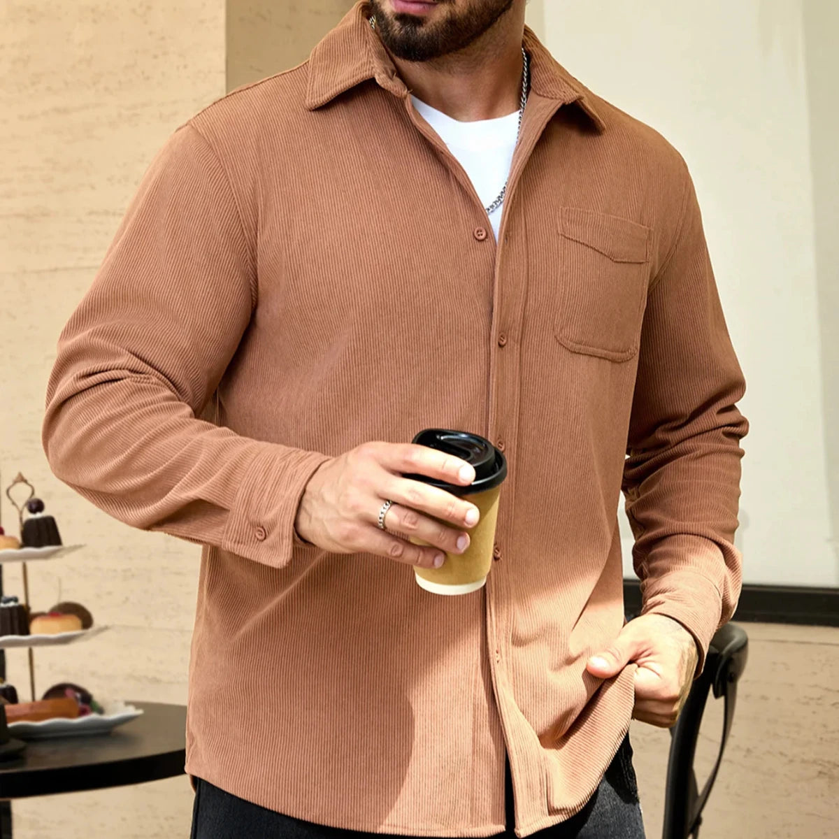 Corduroy oversized shirt - Antonios