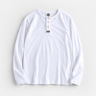 Cotton button-neck sweater - AntoniosClothing - White