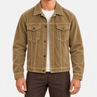 Cotton corduroy trucker jacket - AntoniosClothing - Khaki